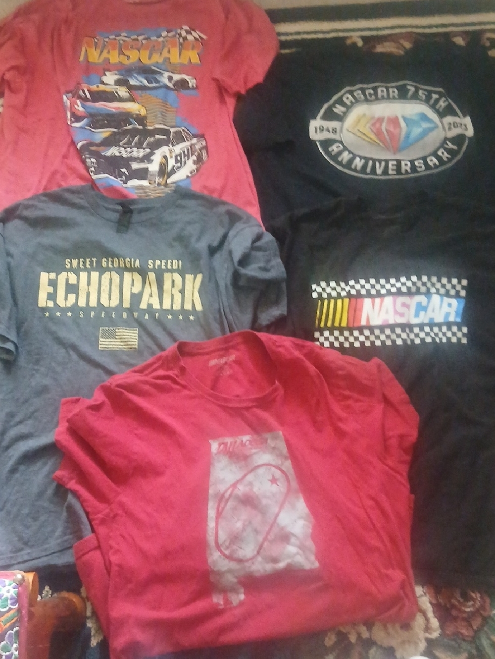 Nascar Short Sleeve T-Shirt Lot with Red, Black, Gray